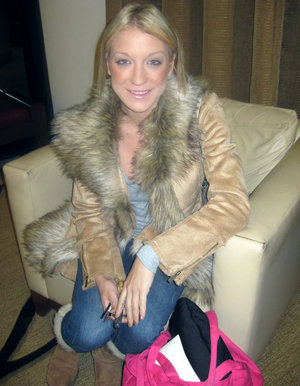 18 year old girl Emily Bender loses her virginity during sex on a leather sofa